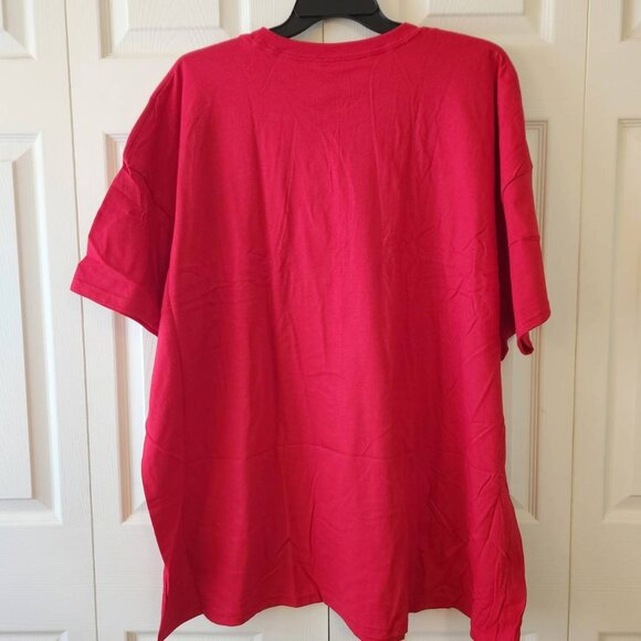 Athletic Works 4XL Shirt Breathable Loose Fit Red 100% Cotton Tee - Picture 6 of 7